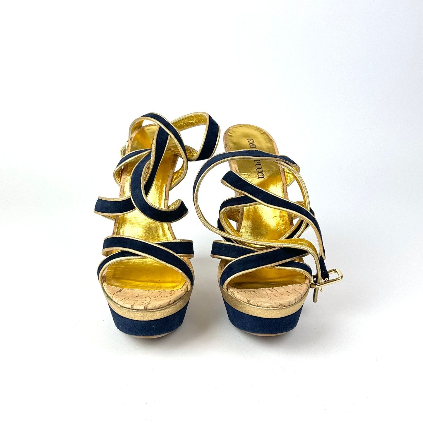 Emilio Pucci Navy Wedge