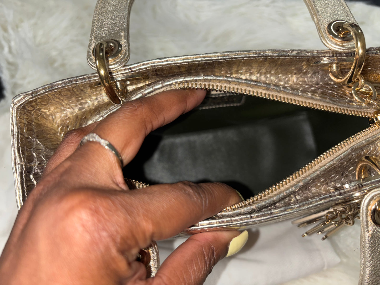 Rare Medium Python Leather “Lady Dior”