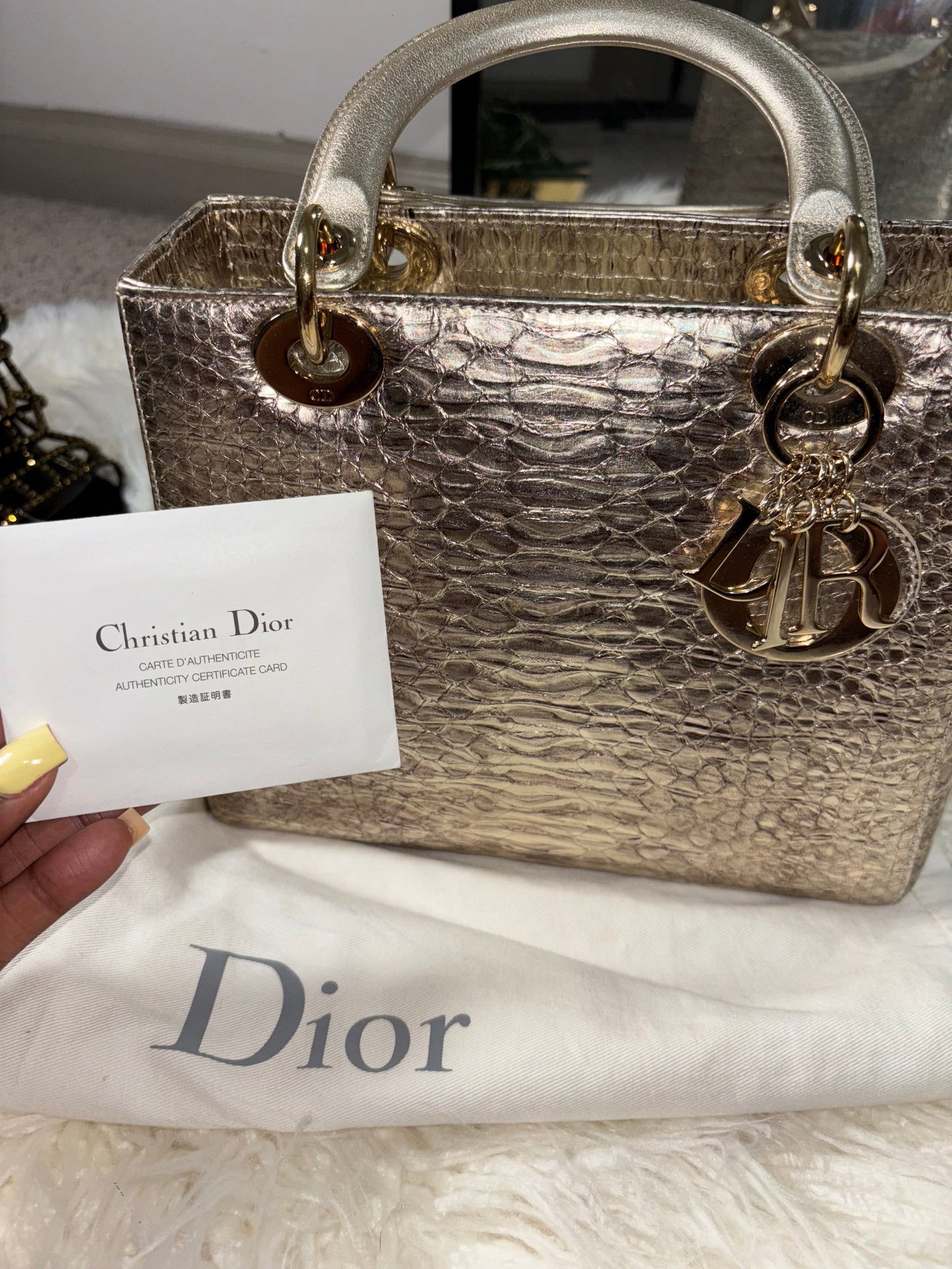 Rare Medium Python Leather “Lady Dior”