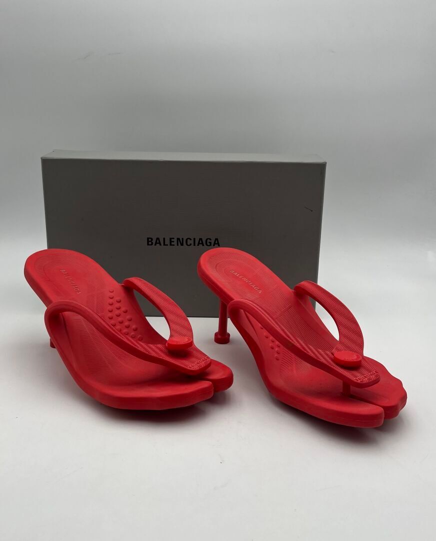 Balenciaga Rubber Flip Flops
