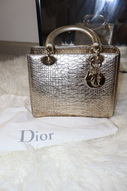 Rare Medium Python Leather “Lady Dior”